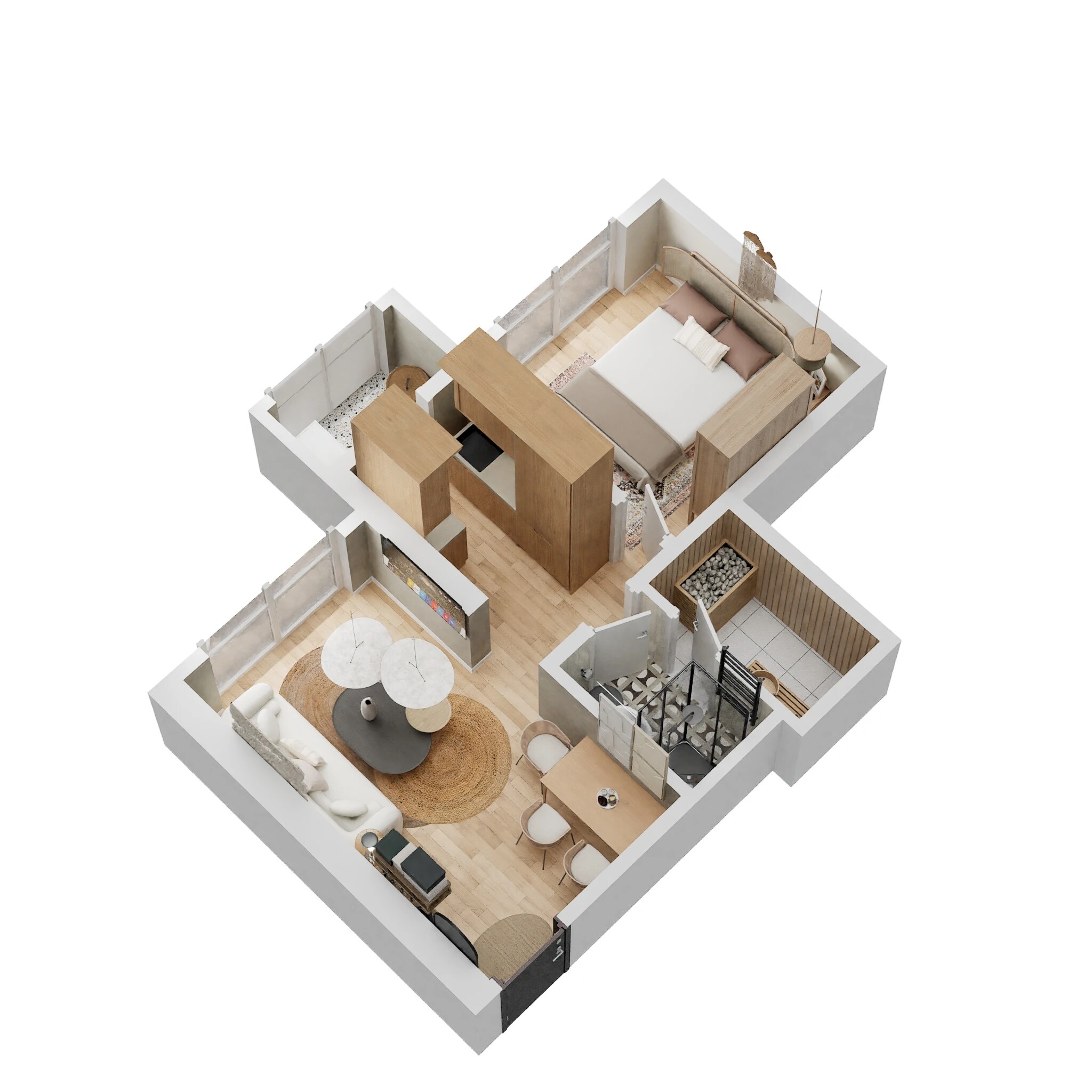 1 BHK 377 Sq. Ft. Apartment