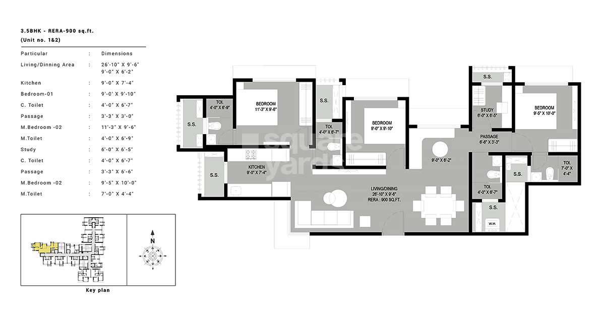 Other, paradigm-antalya 3 Bedroom 900 Sq.Ft. Apartment In Oshiwara Mumbai 7295109