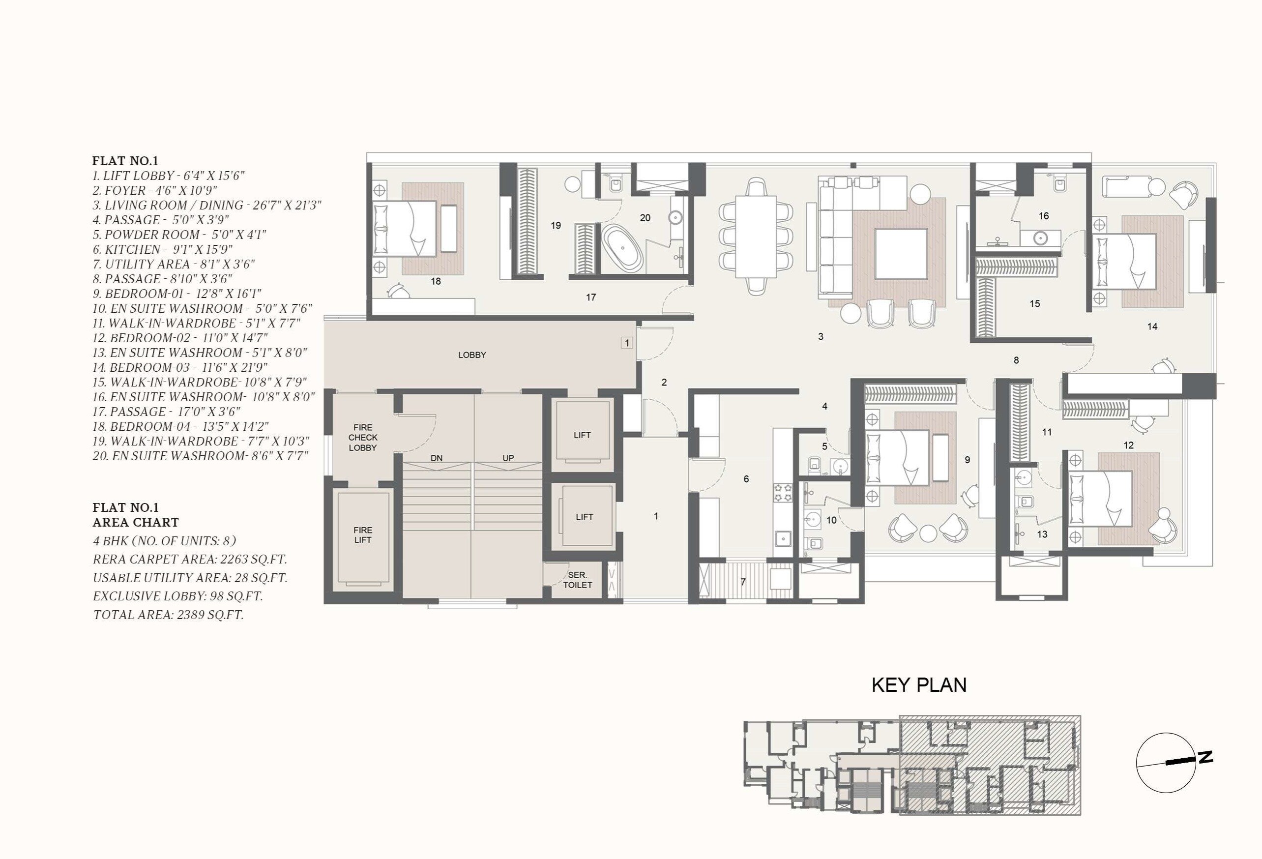 4 BHK 2400 Sq. Ft. Apartment