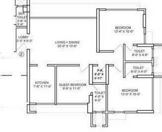 Other, parinee-adney 3 Bedroom 998 Sq.Ft. Apartment In Borivali West Mumbai 8974590