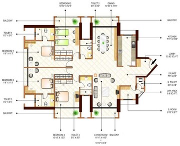  4 BHK Apartment at Peninsula Ashok Towers, Parel – for Rent