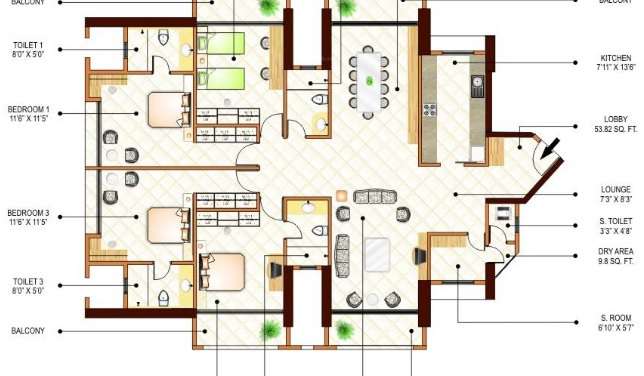 peninsula ashok towers apartment 4 bhk 2110sqft 20211027131049
