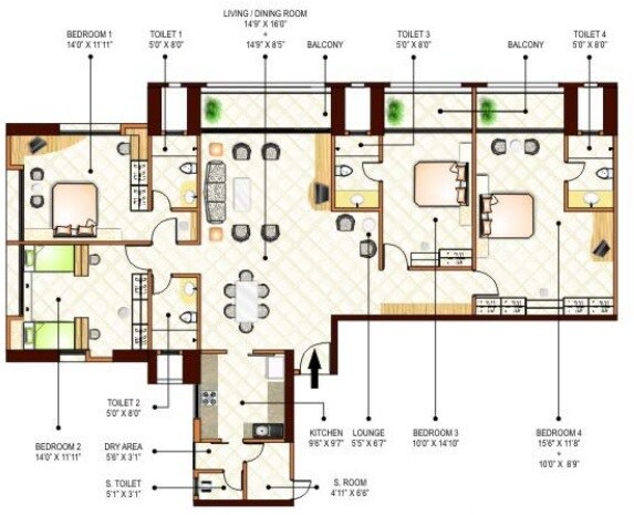  4 BHK Apartment at Peninsula Ashok Towers, Parel – for Sale