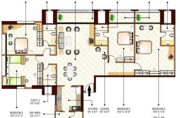 peninsula ashok towers apartment 4 bhk 2285sqft 20211027131058
