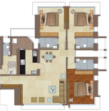  3 BHK Apartment at Peninsula Celestia Spaces, Sewri – for Rent
