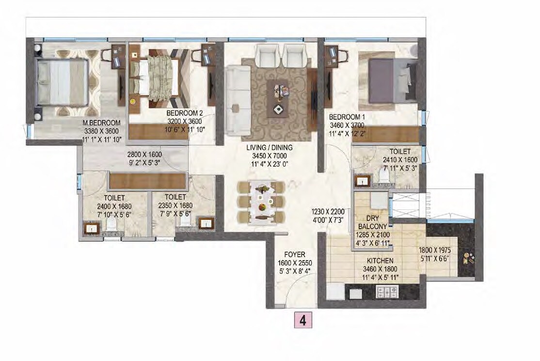 Other, peninsula-salsette-27 3 Bedroom 1157 Sq.Ft. Apartment In Byculla Mumbai 9641733