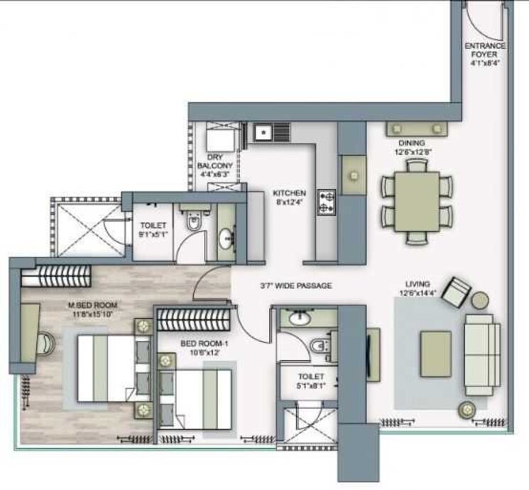 Other, piramal-aranya 2 Bedroom 635 Sq.Ft. Apartment In Byculla Mumbai 8967822
