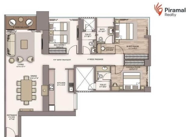Other, piramal-aranya 3 Bedroom 916 Sq.Ft. Apartment In Byculla Mumbai 8924917
