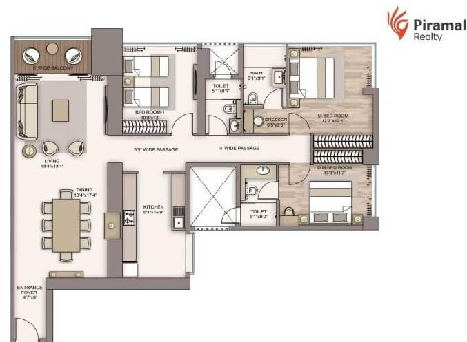 piramal aranya apartment 3bhk 1565sqft 1