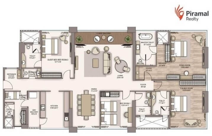  4 BHK Apartment at Piramal Aranya, Byculla – for Sale