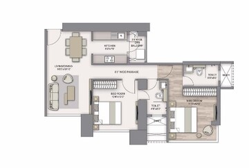  2 BHK Apartment at Piramal Aranya Arav, Byculla – for Rent