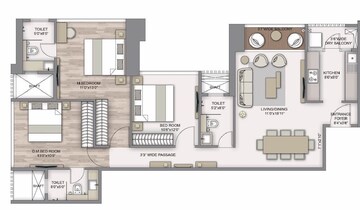  3 BHK Apartment at Piramal Aranya Arav, Reay Road – for Rent