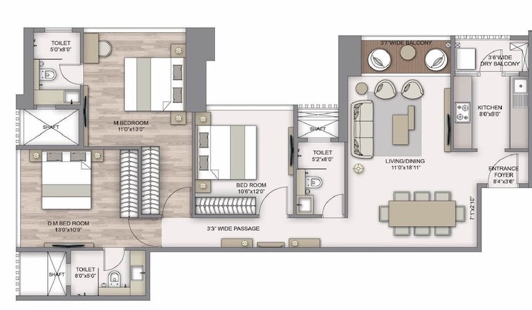 Other, piramal-aranya-arav 3 Bedroom 1011 Sq.Ft. Apartment In Reay Road Mumbai 9370307