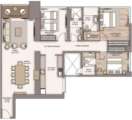 piramal aranya avyan apartment 3bhk 1566sqft 1