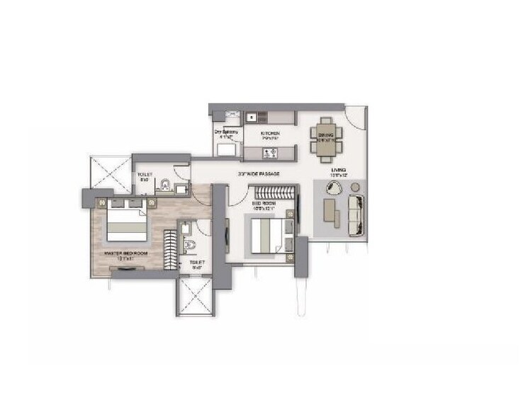 Other, piramal-mahalaxmi 2 Bedroom 789 Sq.Ft. Apartment In Mahalaxmi Mumbai 8756689