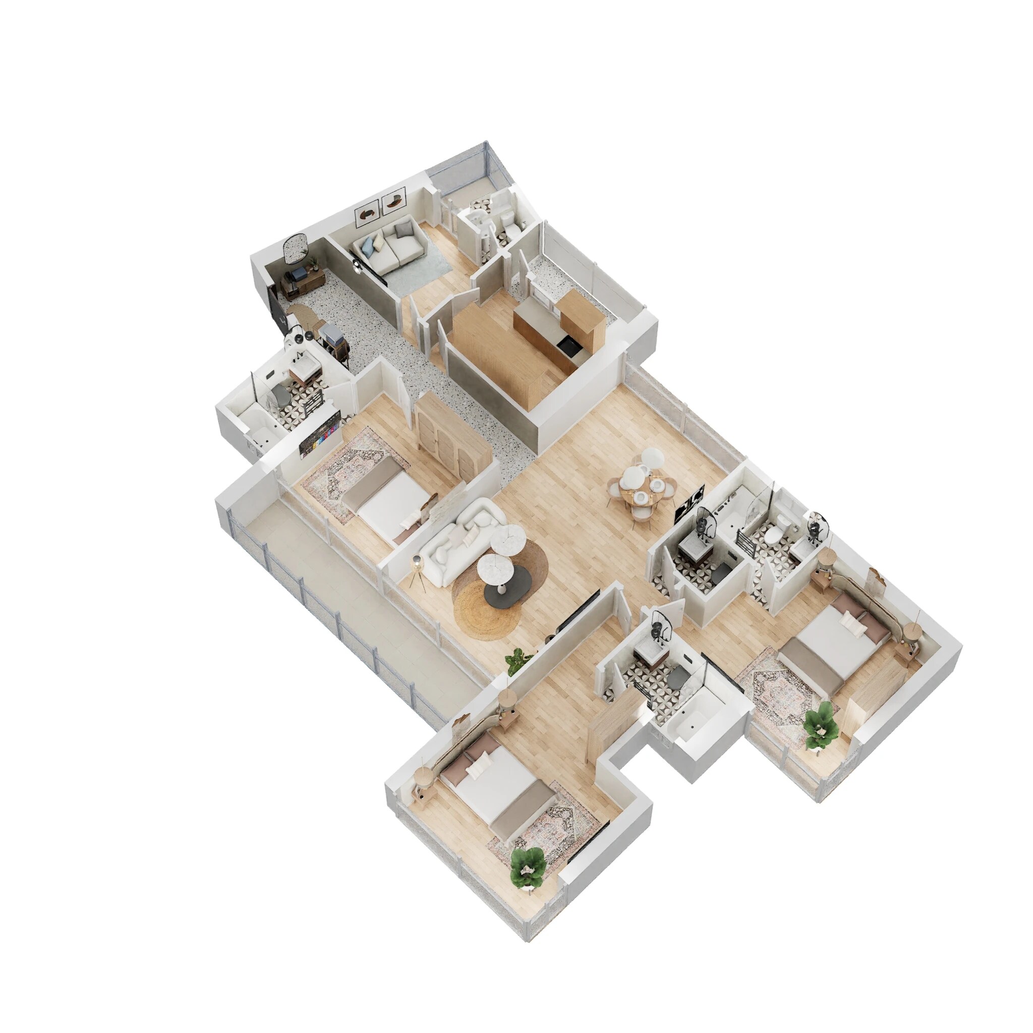 3 BHK 1147 Sq. Ft. Apartment