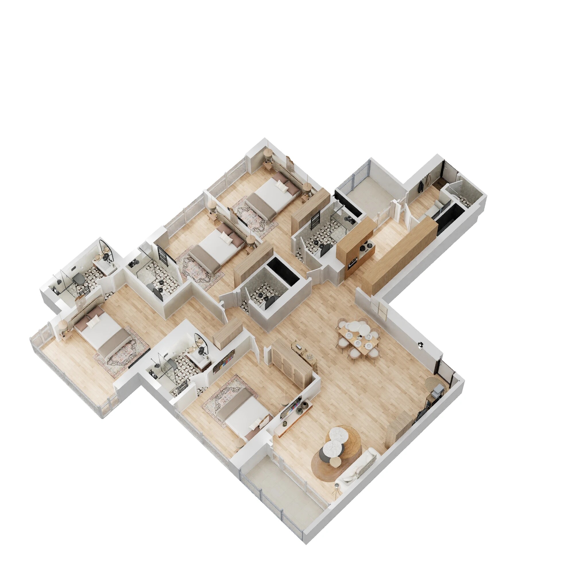 4 BHK 1850 Sq. Ft. Apartment