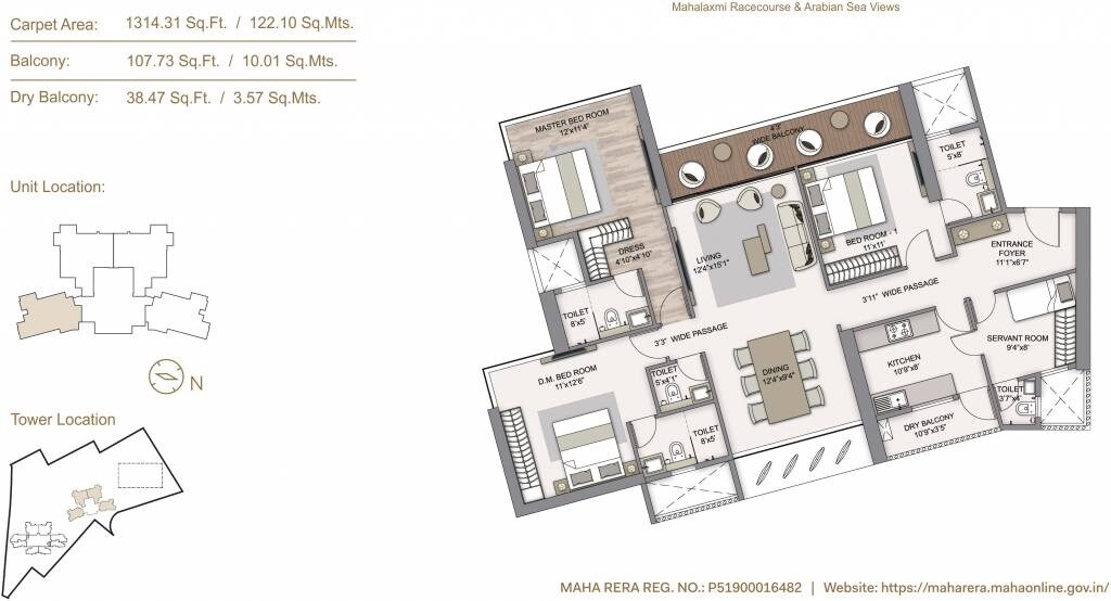 Other, piramal-mahalaxmi-central-tower 3 Bedroom 1440 Sq.Ft. Apartment In Mahalaxmi Mumbai 6448649
