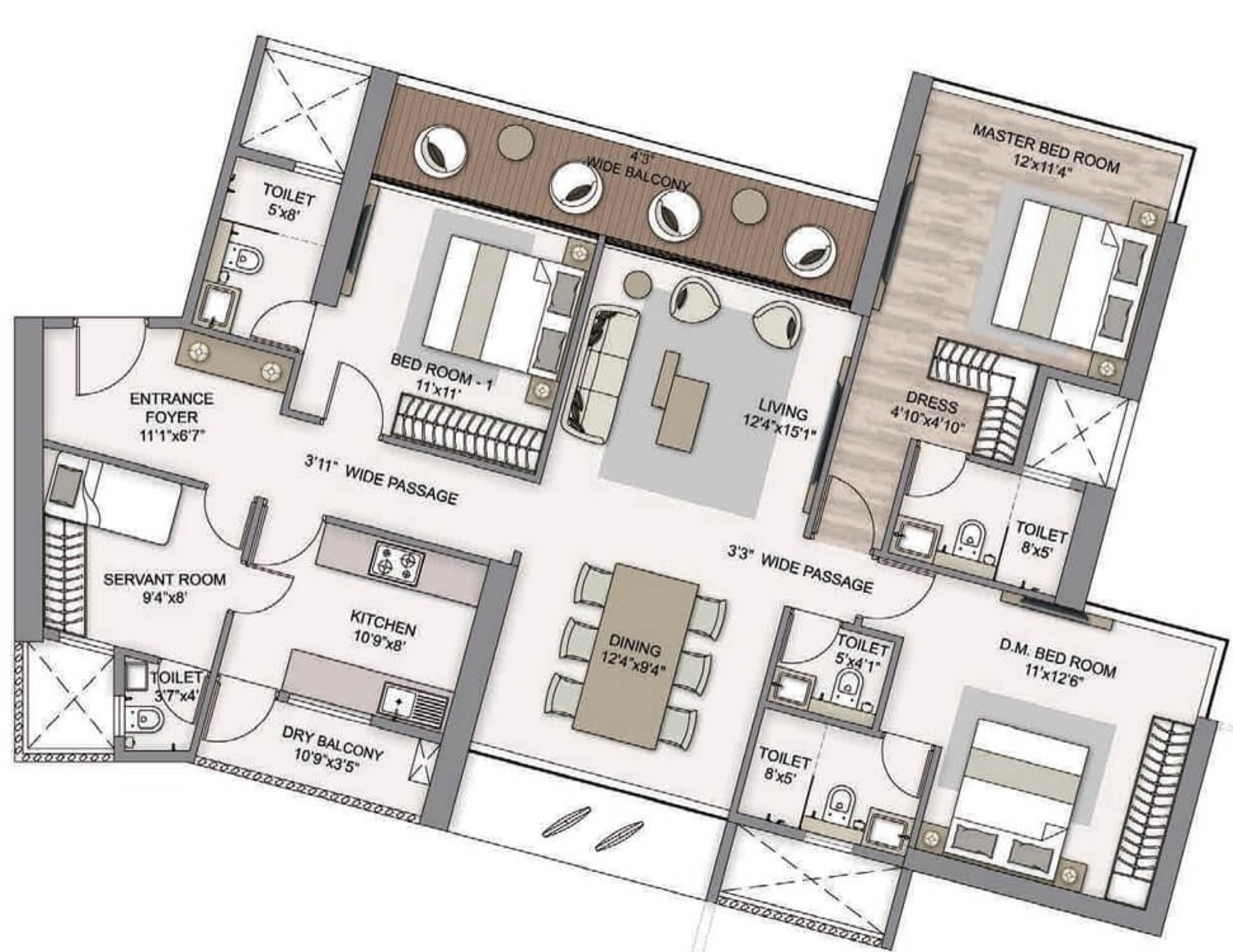 piramal mahalaxmi north tower apartment 3 bhk 1213sqft 20204927124957