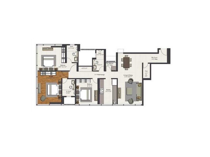  3 BHK Apartment at Piramal Revanta, Mulund West – for Rent