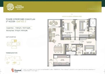 3 BHK Apartment at Piramal Revanta, Mulund West – for Rent