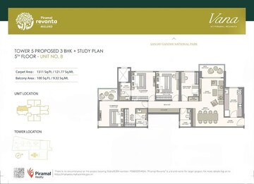  3 BHK Apartment at Piramal Revanta, Mulund West – for Rent