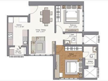  2 BHK Apartment at Piramal Revanta Ravin, Mulund West – for Rent