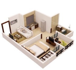 1 BHK 455 Sq. Ft. Apartment in Platinum 53 West