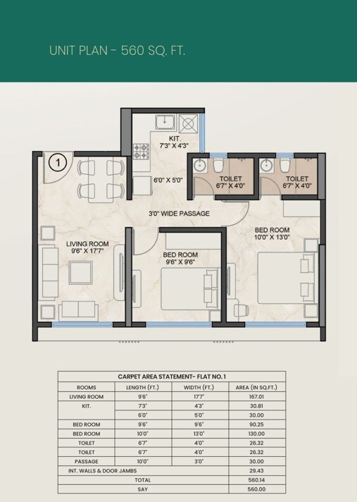 Other, platinum-crest 2 Bedroom 560 Sq.Ft. Apartment In Dn Nagar Mumbai 8942642
