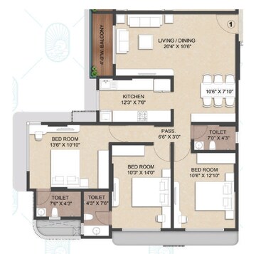  3 BHK Apartment at Platinum Oceanic, Khar West – for Sale