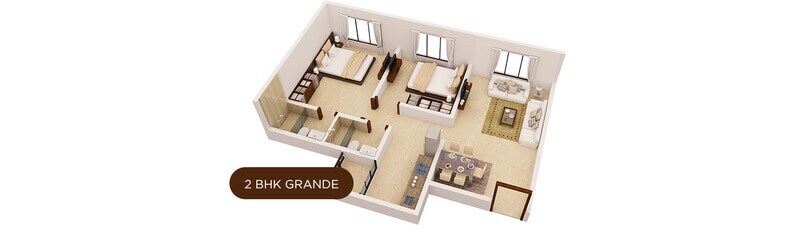 2 BHK 450 Sq. Ft. Apartment