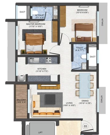  2 BHK Apartment at Poonam Vaishno Heights, Malad East – for Rent