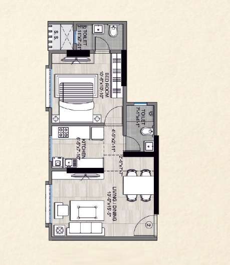 1 BHK 249 Sq. Ft. Apartment in Prabhat Residency Santacruz