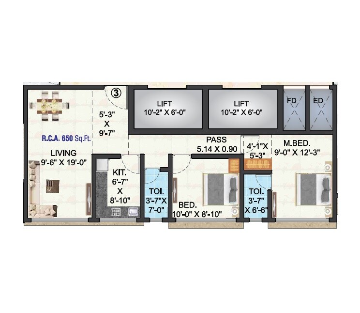 Other, pragati-elanza 2 Bedroom 650 Sq.Ft. Apartment In Ghatkopar East Mumbai 8965473