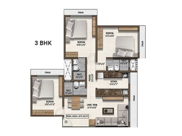  3 BHK Apartment at Pranav Mayur Residency, Malad East – for Rent