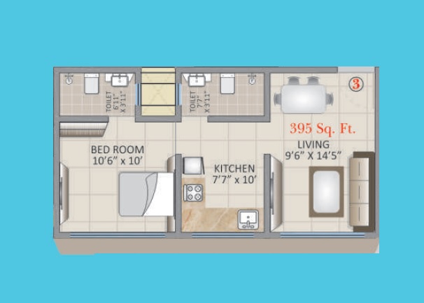 1 BHK 395 Sq. Ft. Apartment in Prathamesh Tanishq Residency Ghatkopar