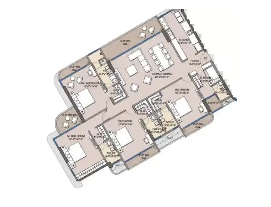 4 BHK 2258 Sq. Ft. Apartment