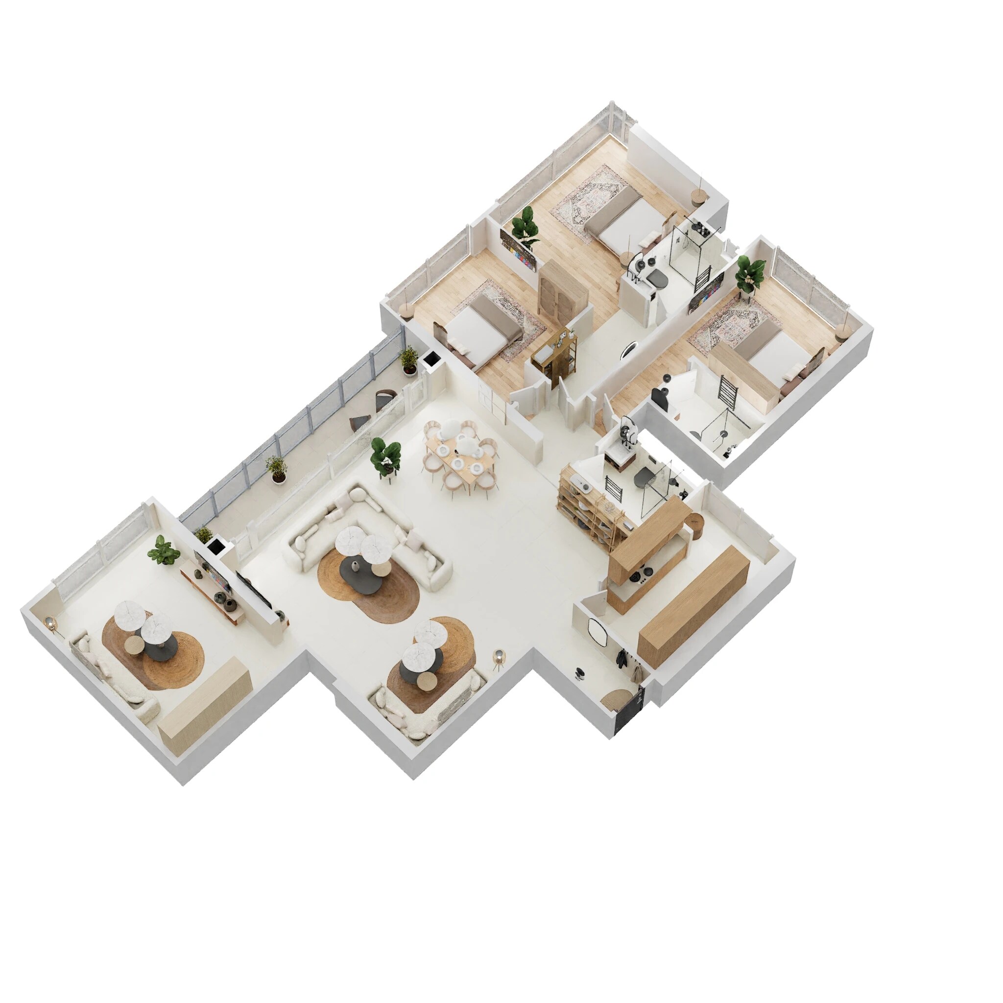 Floor plan of 4 BHK 2307 Sq. Ft. Apartment in Prestige Jasdan Classic, Mumbai