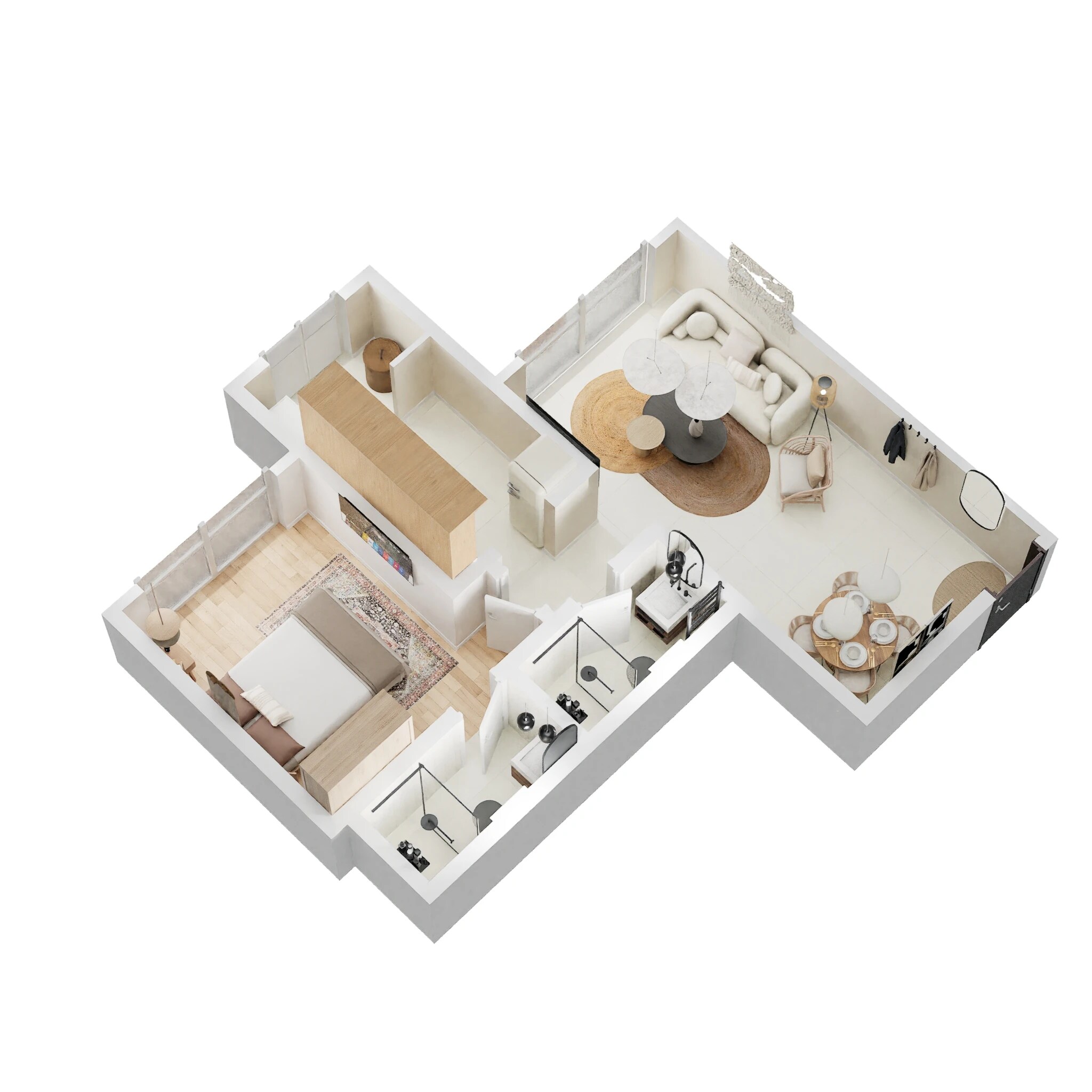 Floor plan of 1 BHK 505 Sq. Ft. Apartment in Pride Panorama Mumbai, Mumbai