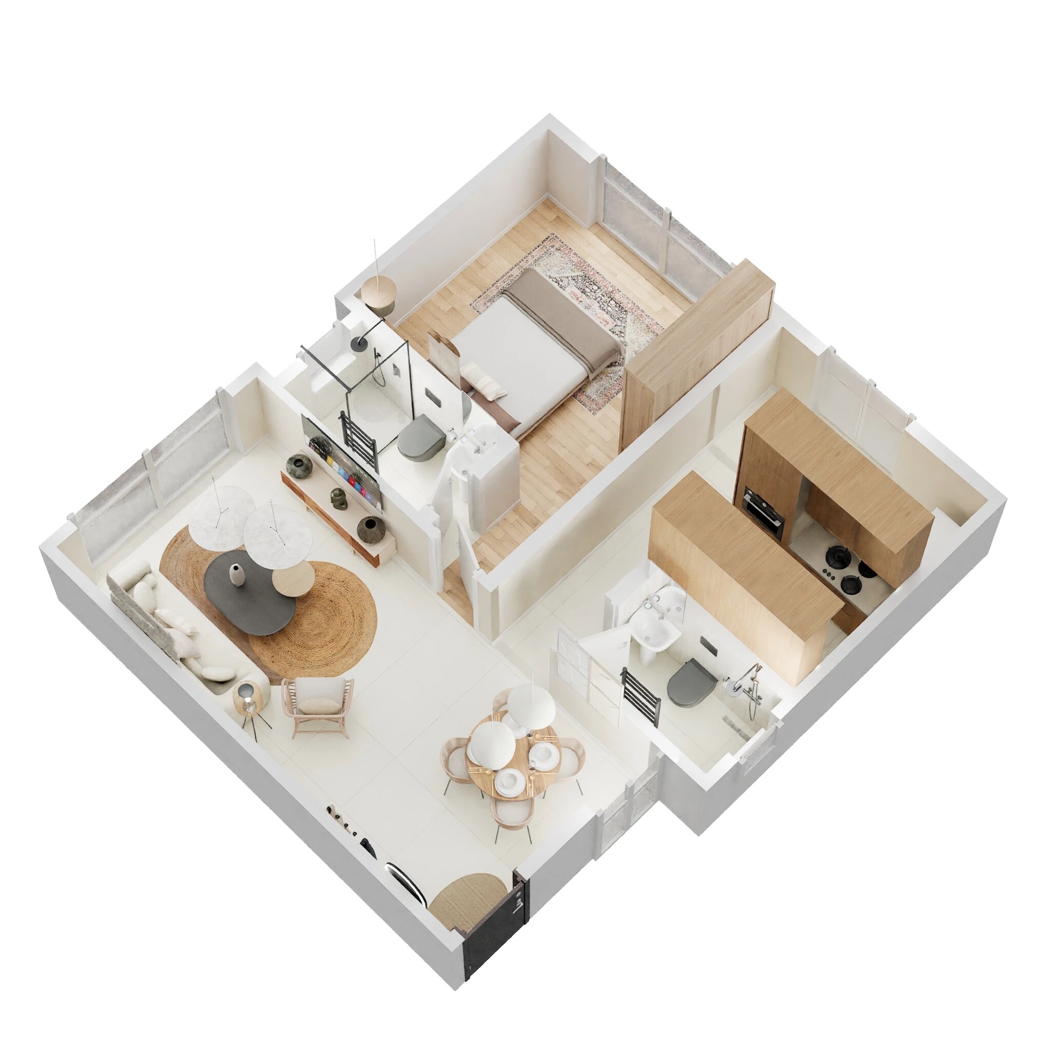 Floor plan of 1 BHK 538 Sq. Ft. Apartment in Pride Panorama Mumbai, Mumbai