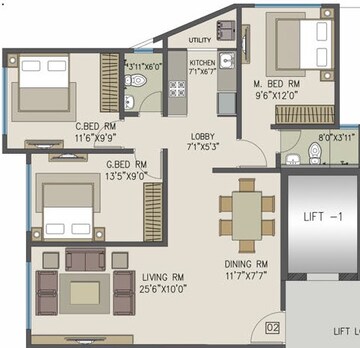  3 BHK Apartment at Pride Panorama Mumbai, Andheri East – for Sale