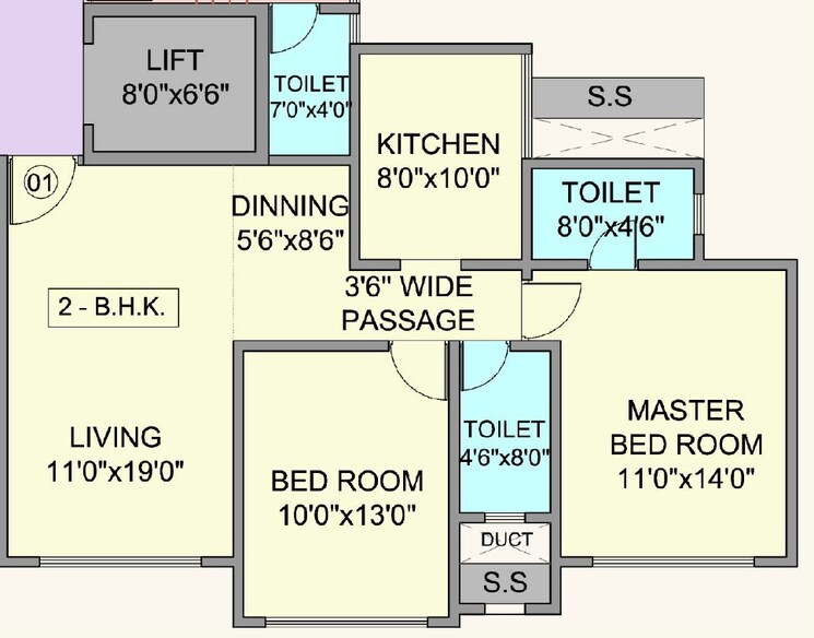 Other, pride-park-royale 2 Bedroom 766 Sq.Ft. Apartment In Andheri East Mumbai 8674596