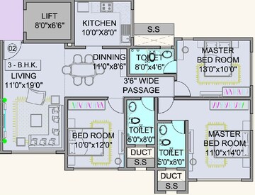  3 BHK Apartment at Pride Park Royale, Andheri East – for Rent