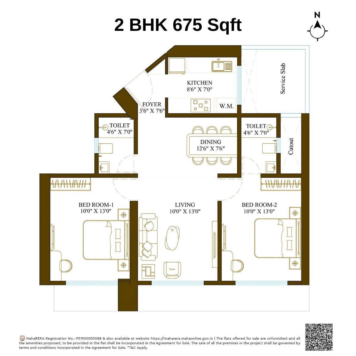 2 BHK 675 Sq. Ft. Apartment in Promesa Fremont