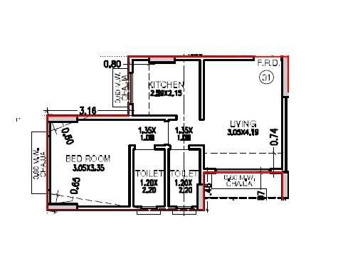 1 BHK 398 Sq. Ft. Apartment