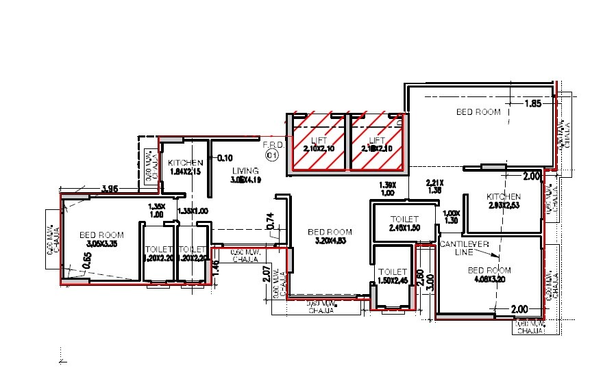 4 BHK 1756 Sq. Ft. Apartment