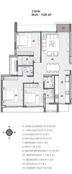 Radius 64 Greens 3 BHK Layout