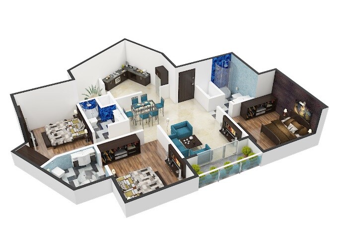 Other, adani-ten-bkc 3 Bedroom 1389 Sq.Ft. Apartment In Bandra East Mumbai 8279834