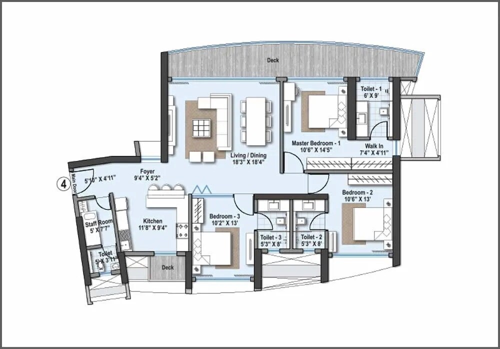 Other, raheja-exotica-cyprus 3 Bedroom 1468 Sq.Ft. Apartment In Madh Mumbai 7698800