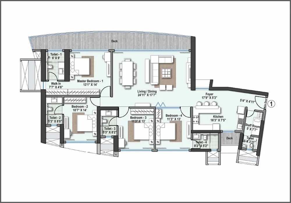 Other, raheja-exotica-cyprus 4 Bedroom 1904 Sq.Ft. Apartment In Madh Mumbai 7698822